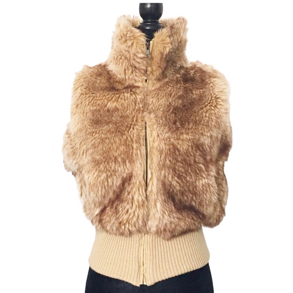 Urban behavior Faux fur vest Medium brown